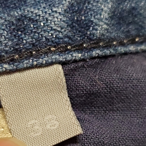 VINTAGE 90s Iceberg Italian Glitter Mod Wash Extra High Rise Loose Fit Jeans 38 - Picture 11 of 12